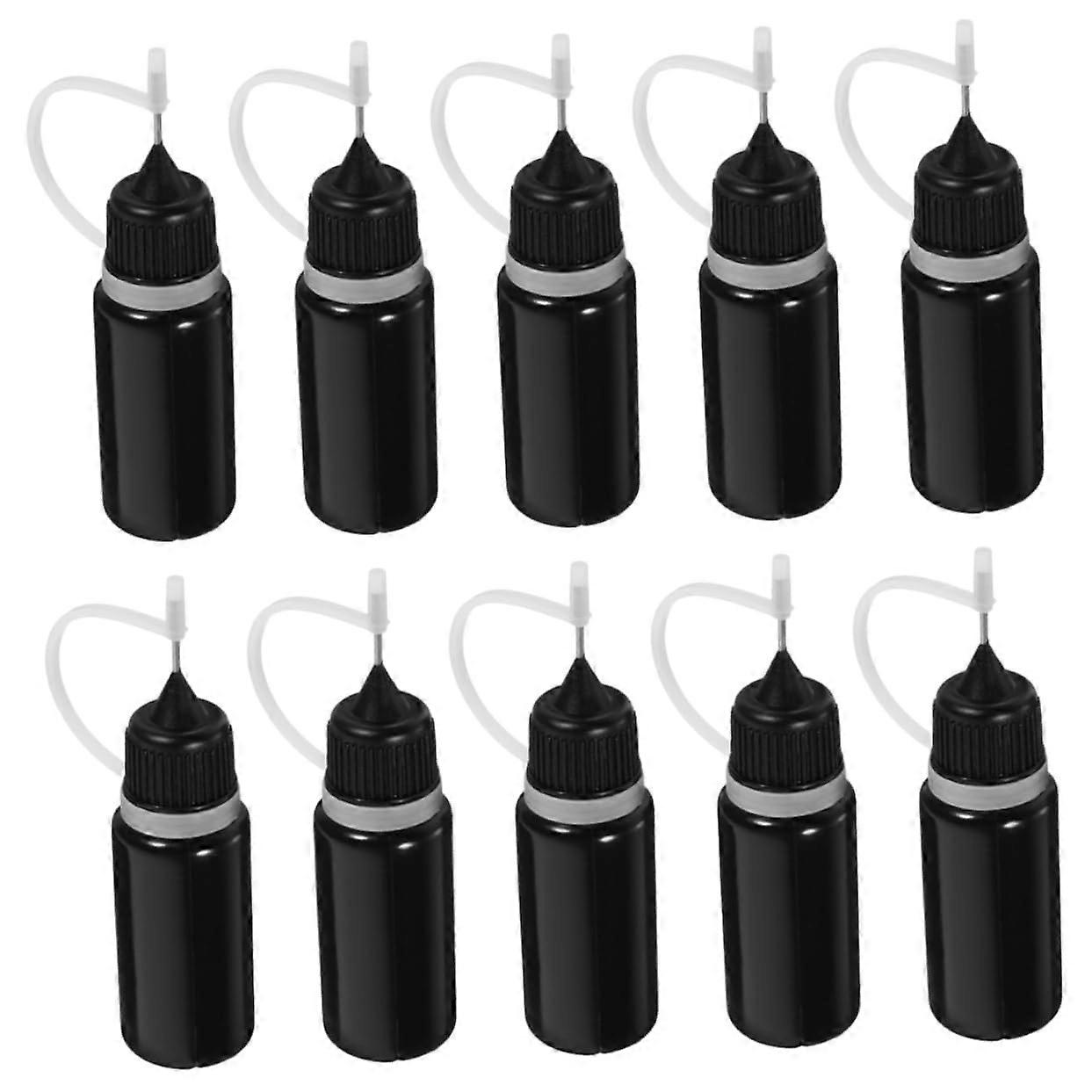 10 Pieces Precision Nozzle Glue Bottles for Liquids Like Oil, Durable Material, Ideal for Small Projects and Accurate Dosing