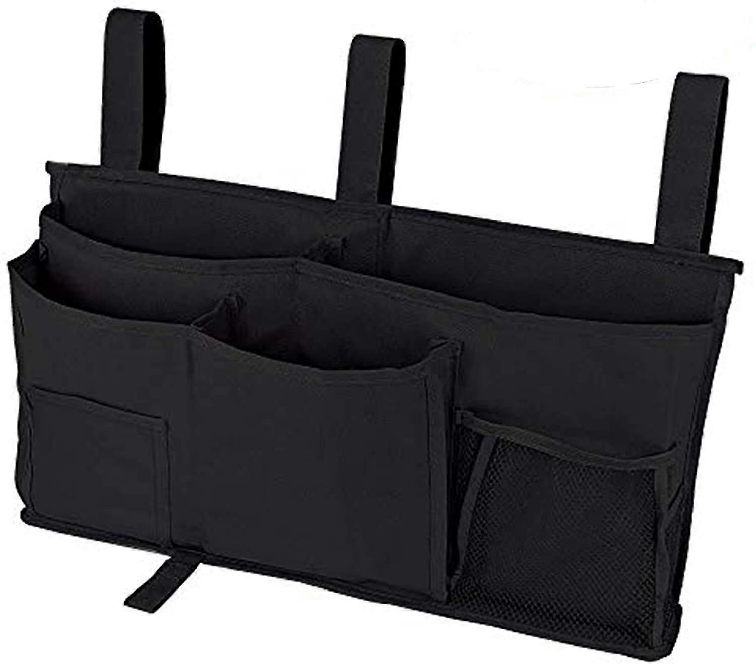 Bed Caddy Organizer For Hanging Bunk Beds, Under Bed Storage, Multi Pocket, Black