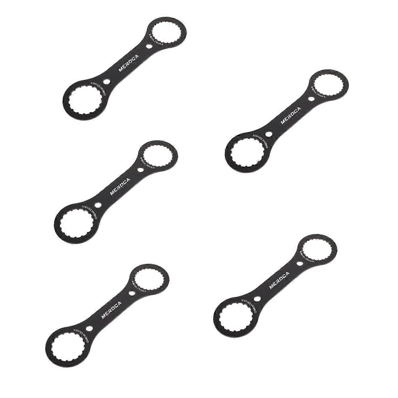 5-Piece Bicycle Repair Tool Set With Shaped Wrenches Forged Fastening Durable Bottom Bracket Removal For Crankset