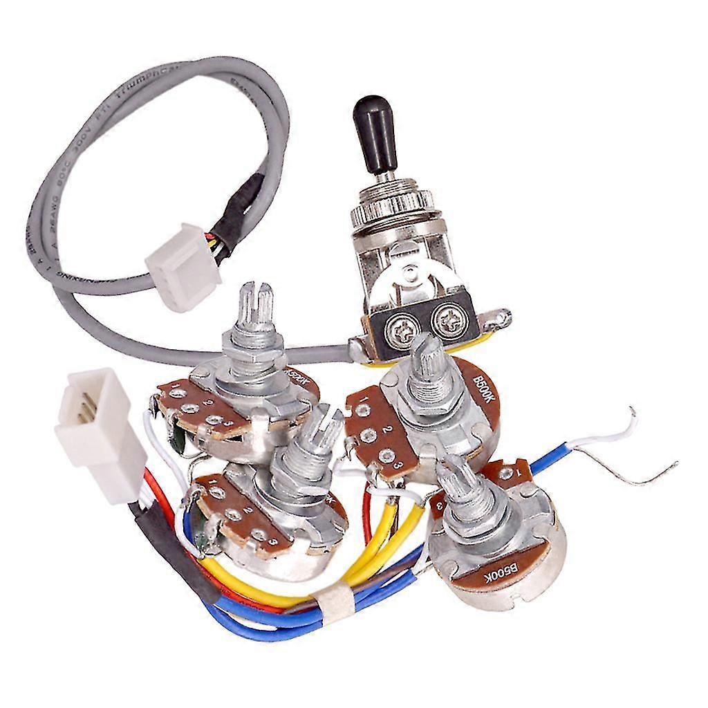 Guitar Circuit Wiring Kit Tone Volume Control A500K B500K Pots Switch for LP