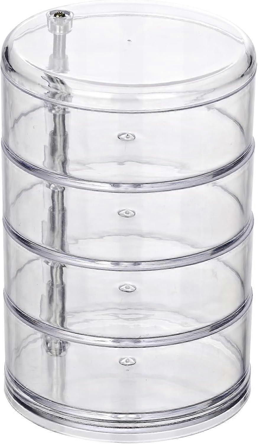 1 round acrylic storage box, 4 compartments