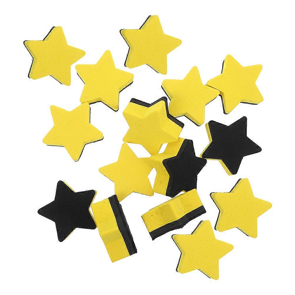 15PCS Magnetic Whiteboard Erasers, Cartoon Erase Cleaner for Classroom Office Home Use, Reusable Mini Star Design
