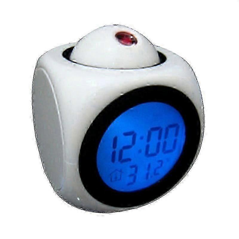 Multifunctional Voice Talking LED Display Time Projection Thermometer Alarm Clock
