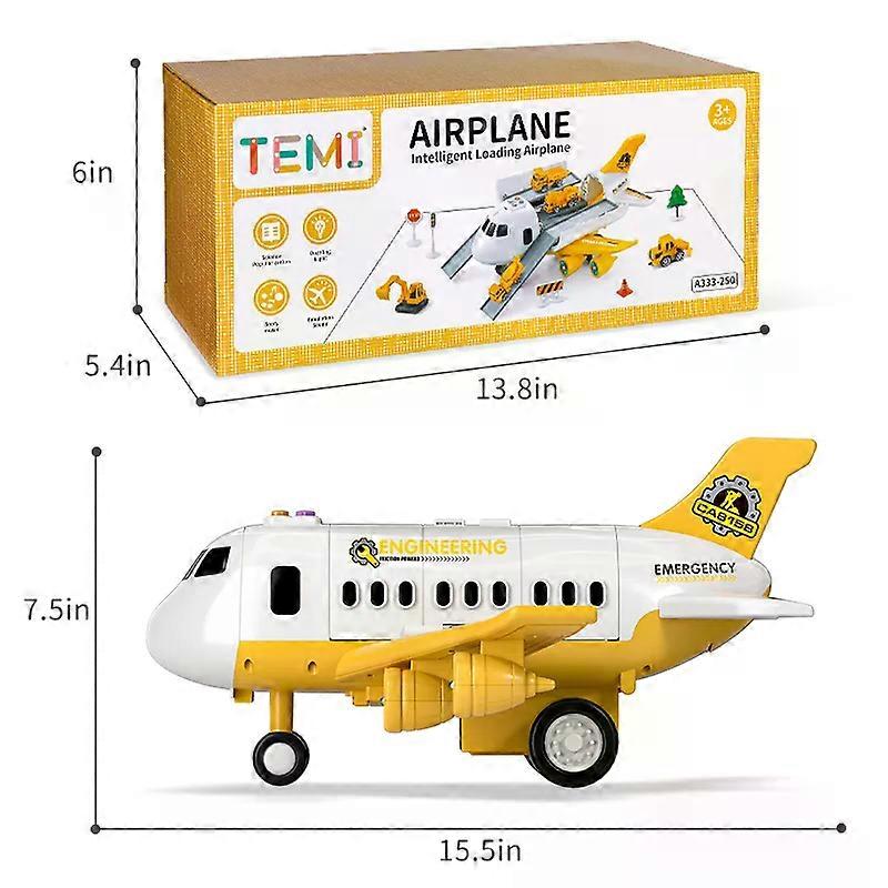 Simulation Inertia Airplane Music Stroy With Light Passenger Plane Diecasts Children Educational Toy