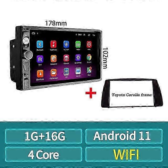 7-Inch 2Din Carplay Multimedia Player with Bluetooth Compatibility for Certain Brand Vehicles, GPS Head Unit with Frame Suitable for 2003 to