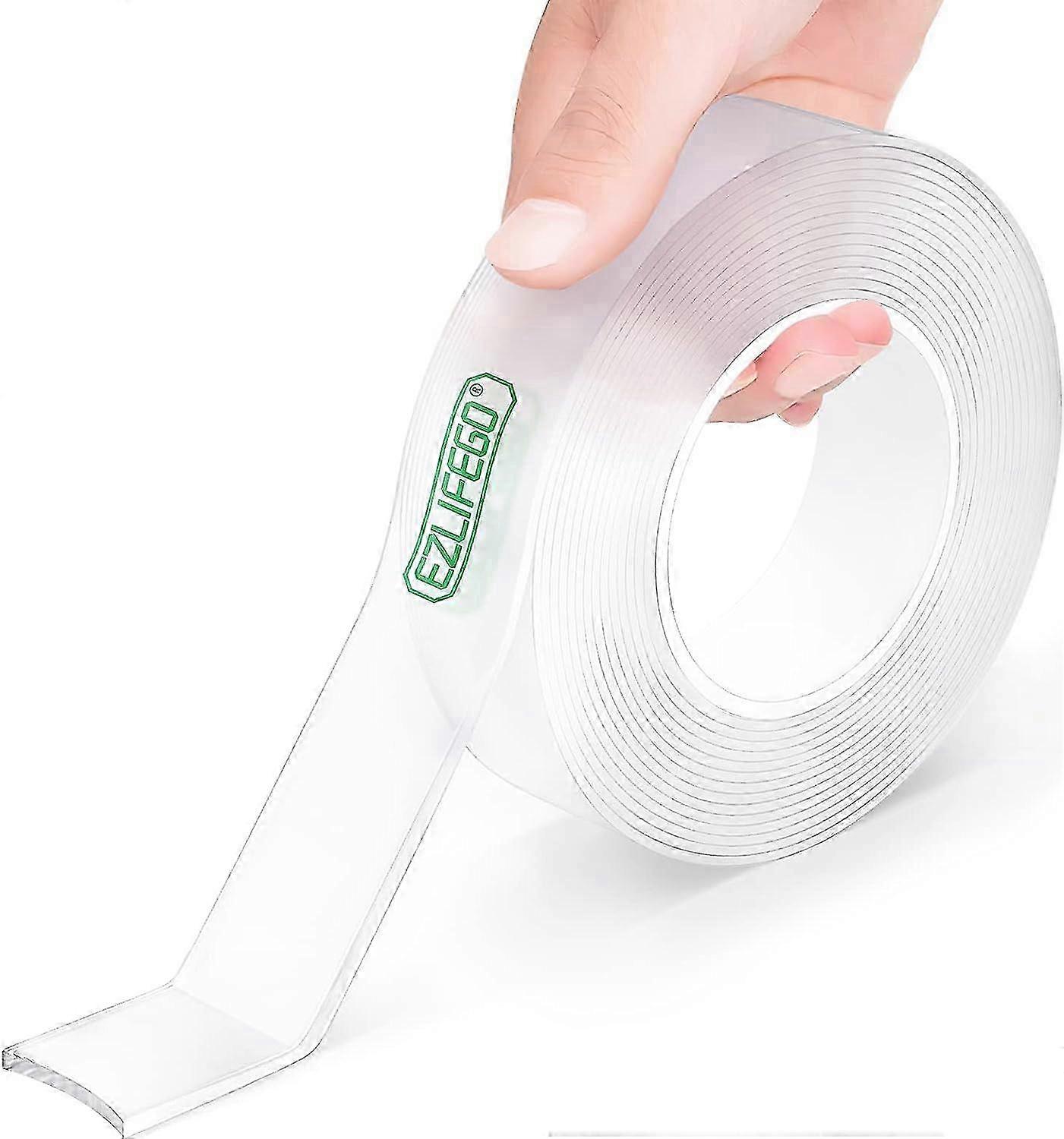 Heavy Duty Double Sided Adhesive Tape for Various Applications (Extra Large 198 Inch), Clear Mounting Tape Ideal for Picture Hanging and Rem