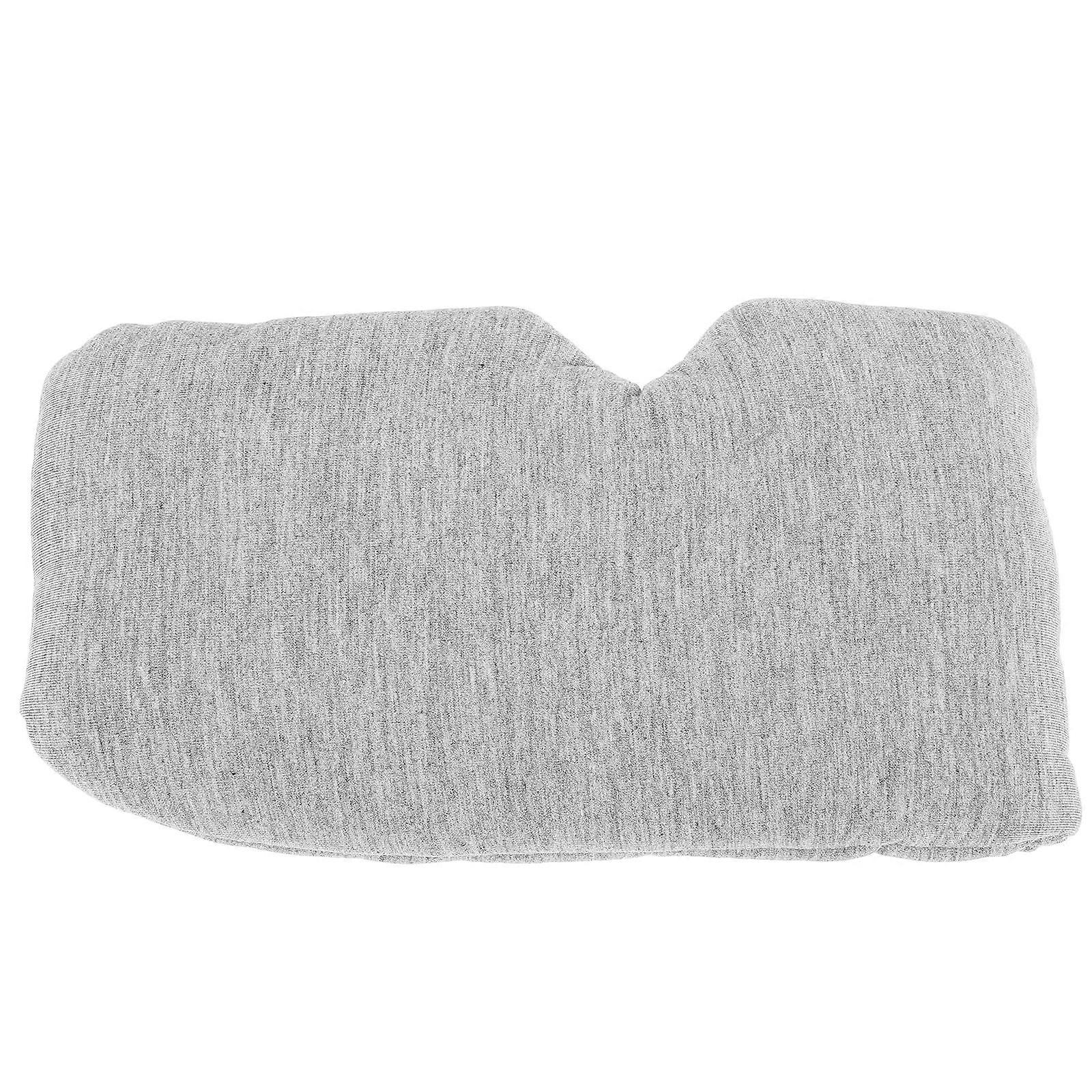 Eye Mask For Travel Comfortable 3D Shaped Eye Patch For Travelers Grey Velour Promotes Restful Sleep 1Pc