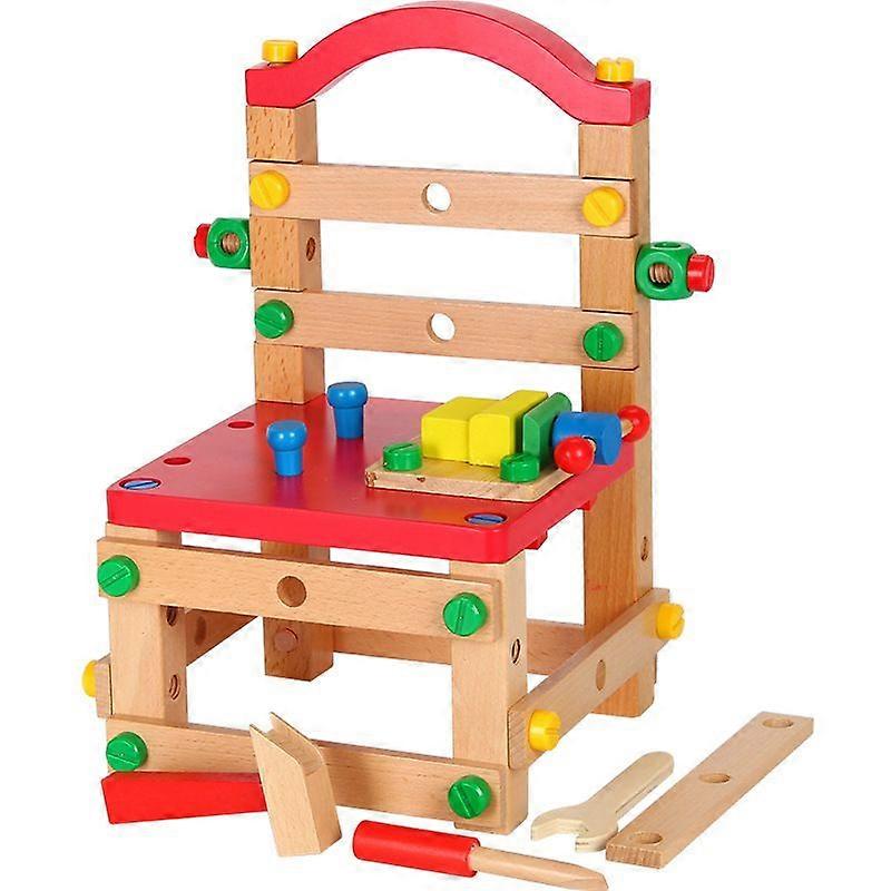 Disassembly and Assembly Puzzle Disassembly and Assembly Chair Nut Combination Assembly Tool Chair Children's Educational Toy Boy Early Education Fun