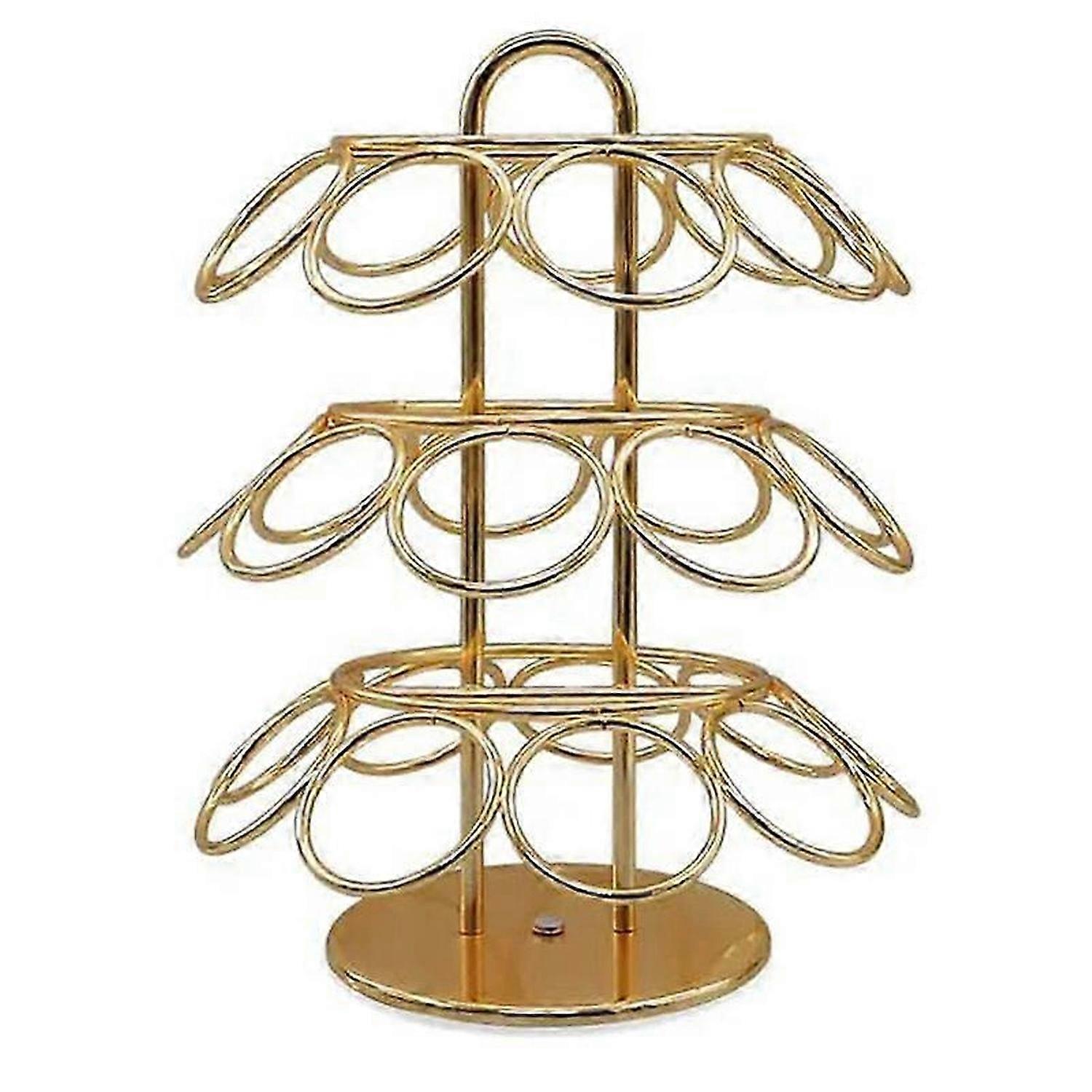 27 Card Positions Pod Carousel Holder - Rotating 360 Degrees Metal Coffee Pod Organizer for Keurig P