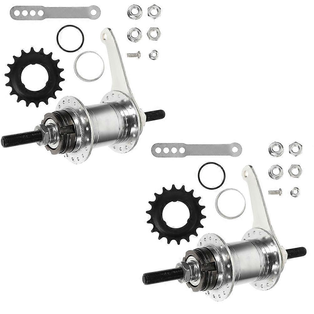 Bicycle Rear Hub Part Front Brake Clamp For Mountain Bikes Sleek Design Silver 18.00X14.00X7.00CM Reverse Braking 2Pcs