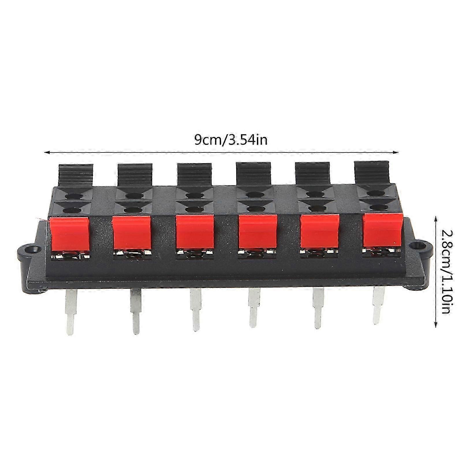12 Pin Heat Resistance Speaker Terminal Strip Block Short for Time Overload Suitable for Printed Circuit Boards Block