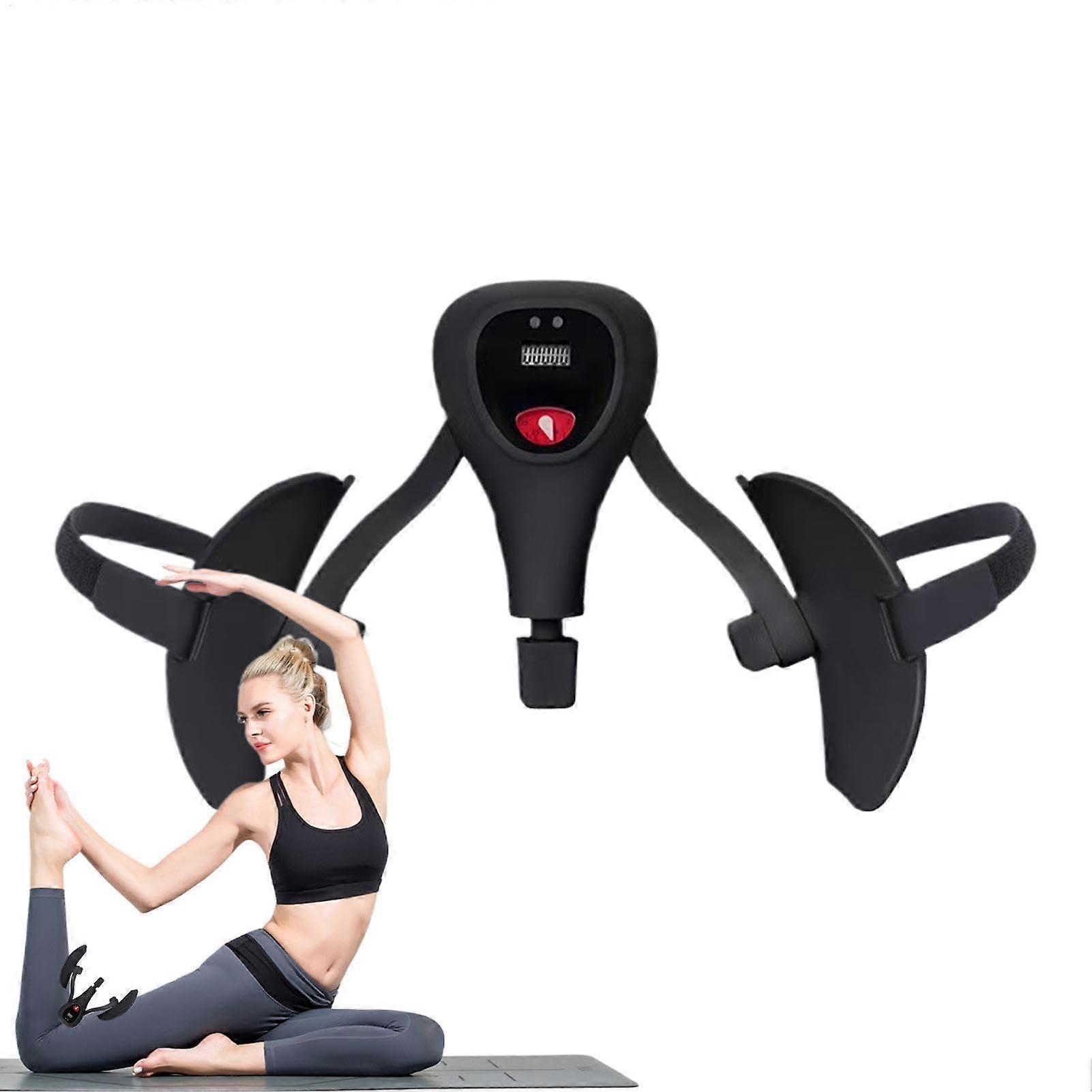 Inner Thigh Exerciser Adjustable Non-Slip Muscle Strengthener with Digital Display for Gym Home Use Black Toning Tool