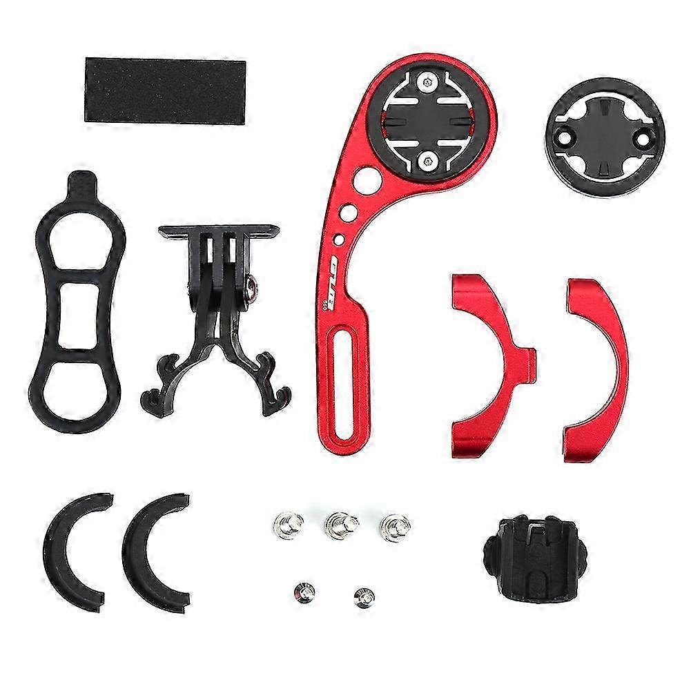 Bicycle Odometer Computer Aluminium Alloy Extension Mount with Adapters (Red)