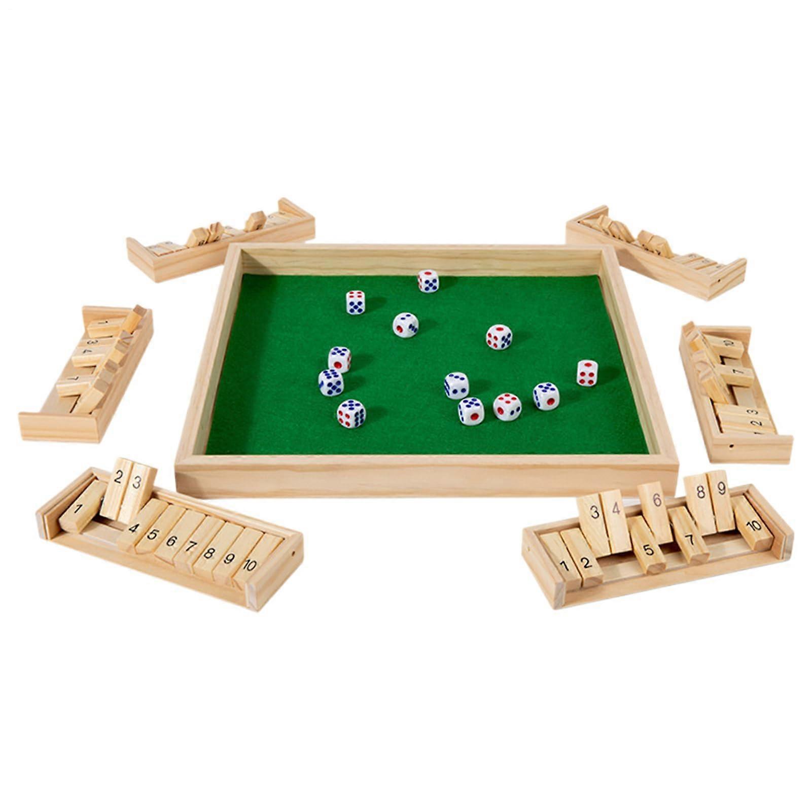Close the Box Game Wooden Table Game Family Cube Toy Interactive Board Games