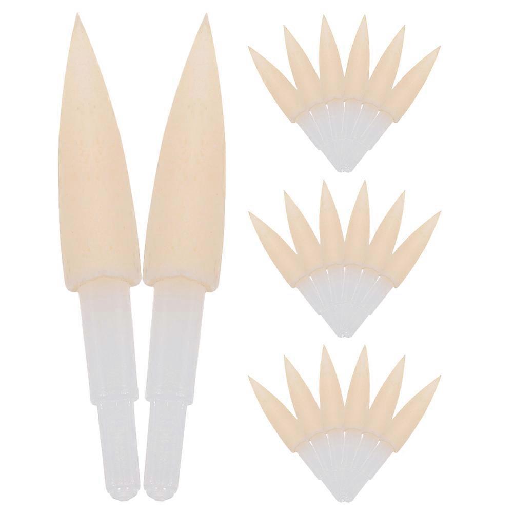 Calligraphy Supplies Sponge Pen Tips for Writing Use 25Pcs Soft Replacement Brush Heads