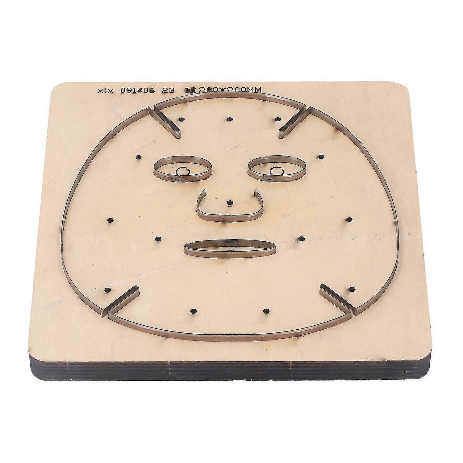 Leather Cutting Die Multipurpose Mask Pattern Cutting Die with Wooden Base for DIY Handicraft