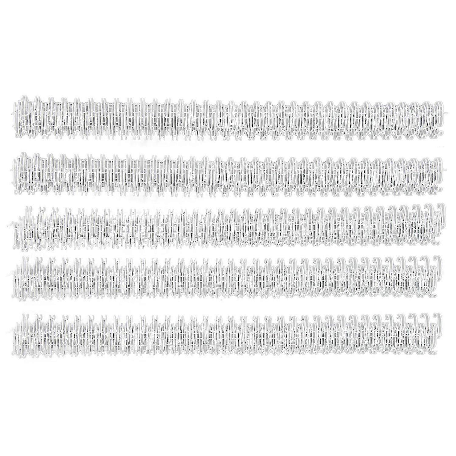 100Pcs Double Loop Wire Binding Spine 60 Sheet Capacity 3:1 Pitch 34 Loop 9.5mm Diameter Set Kit for A4 Paper White