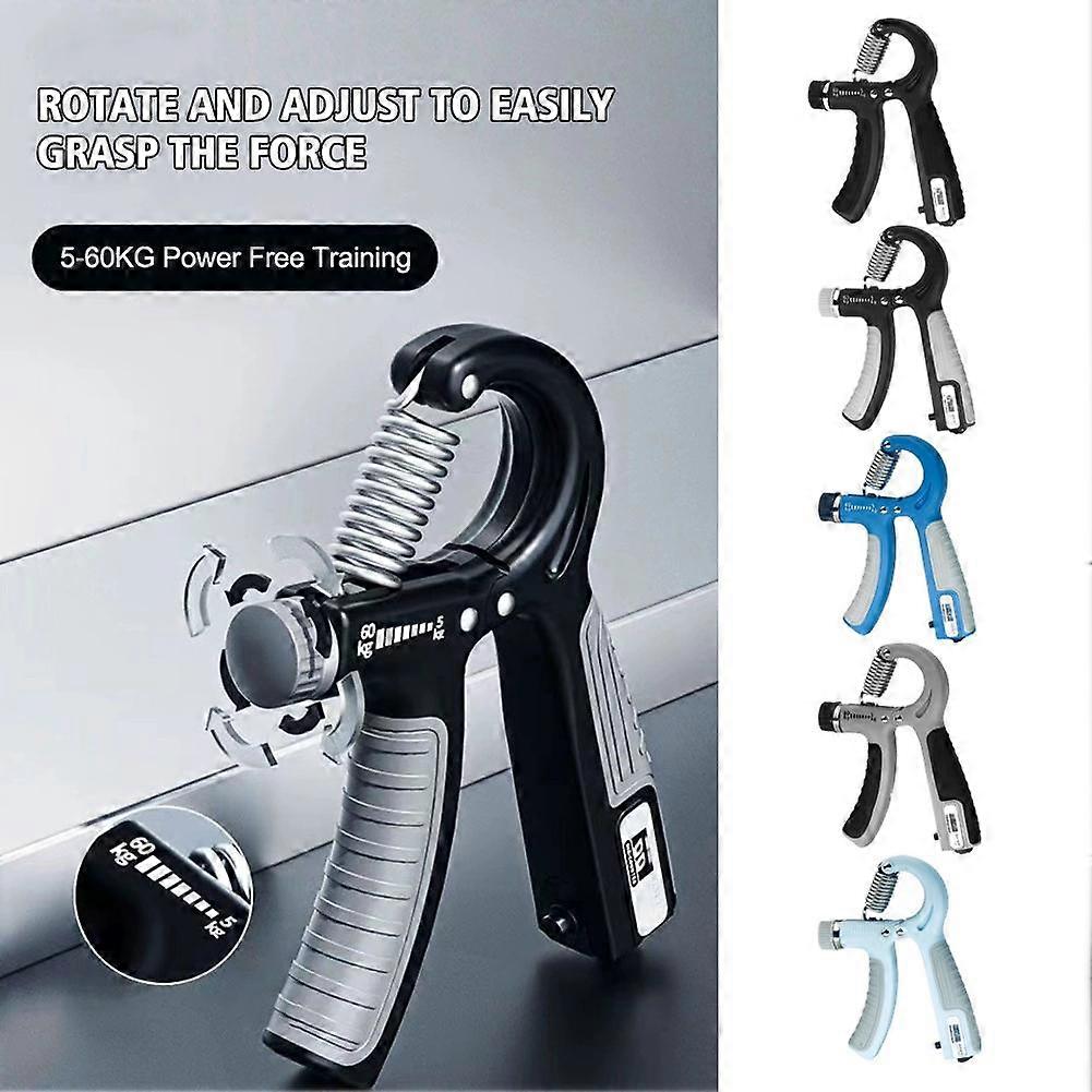Gray and black counting + rubber coating (D)$ Grip strengthener hand trainer electronic adjustable counting arm strength hand rehabilitation device