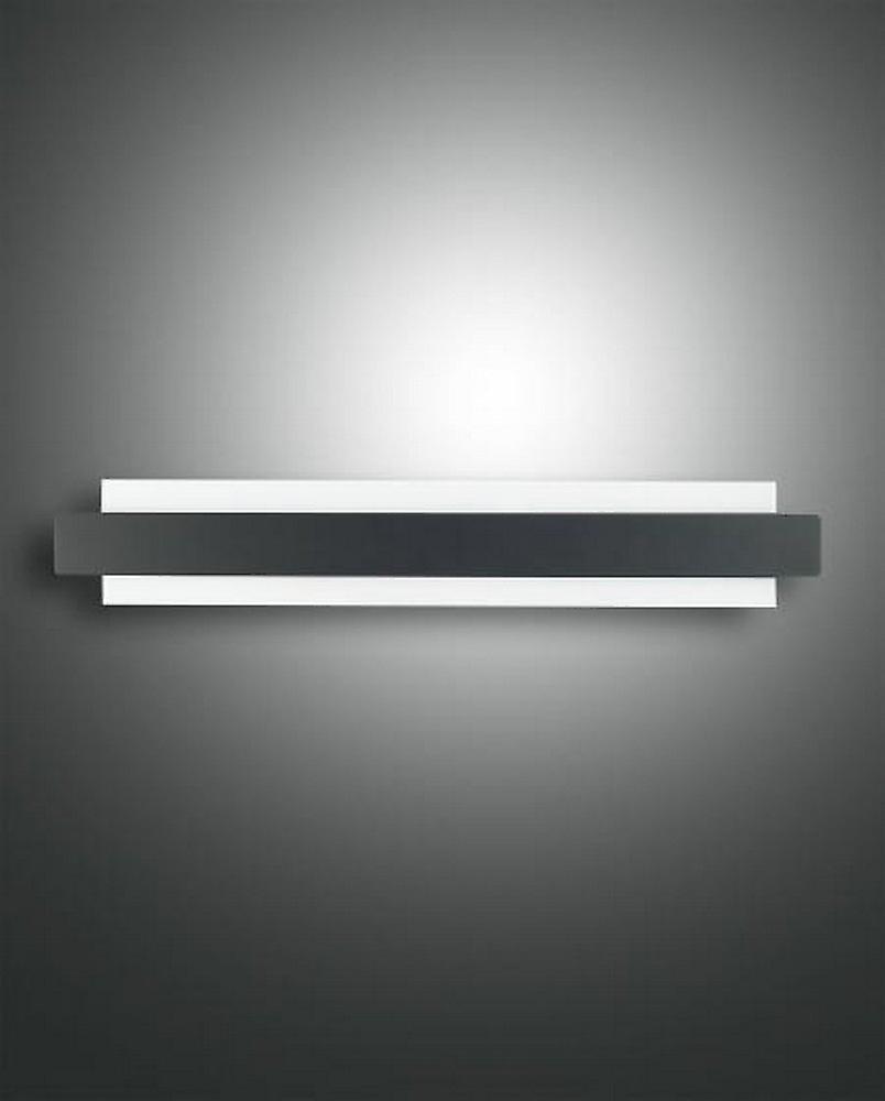 Regolo Integrated LED Wall Light Black Glass