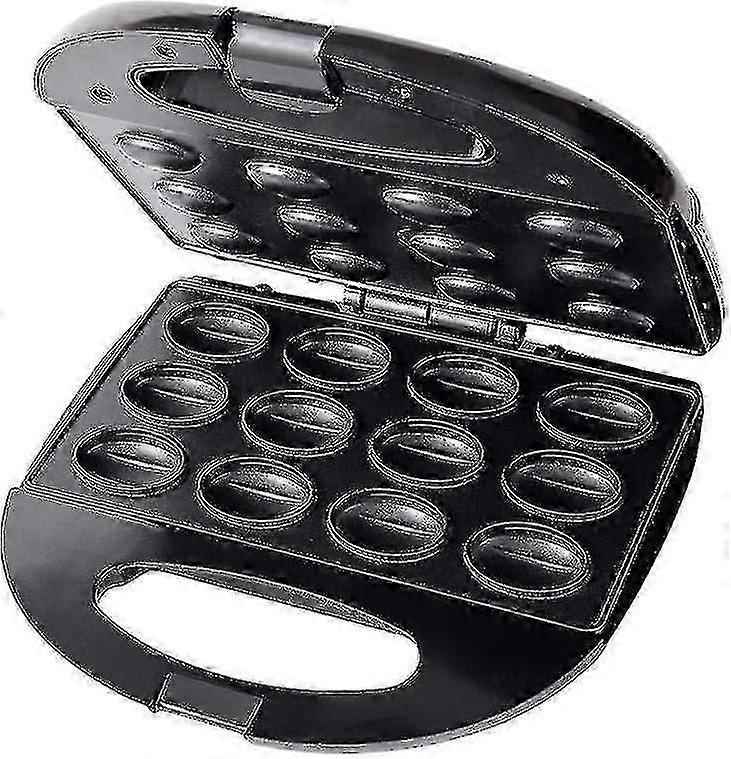 12 Electric Walnut Waffle Maker, Multi-functional Homemade Fruit Drying Machine, Pine Nut Maker, Small Walnut Machine, Peanut, Hazelnut (black)-yvan