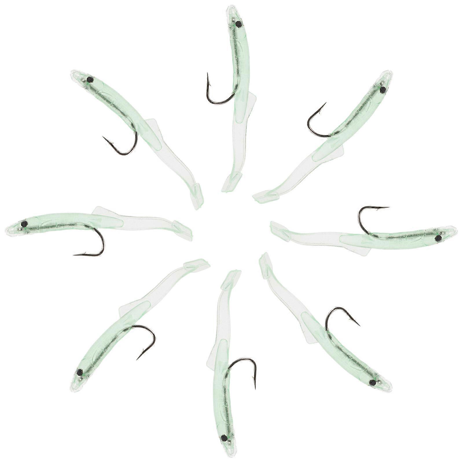 Realistic Bait Soft Fishing Lures As Shown Color For Freshwater Fishing Reusable Sinking 8Pcs