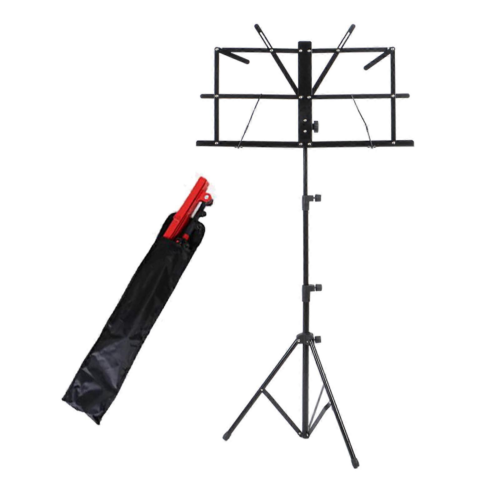 Music Stand, Stable, Foldable, Professional Design for Stage Performances, Guitar Players, Adjustable Height, Lightweight Material
