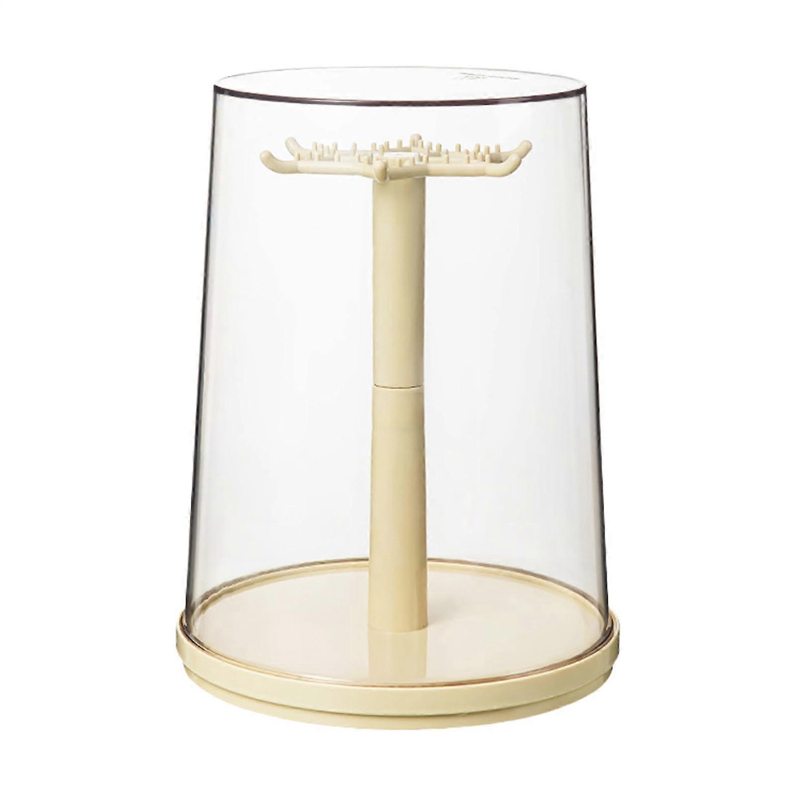 Plush Toy Display Case, Transparent Dustproof Rotating Organizer for Action Figures and Plush Collectibles, 12-inch Size