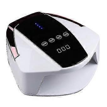 White 96w Cordless Wireless Rechargeable Led/uv Nail Lamp Gel Polish Light Dryer