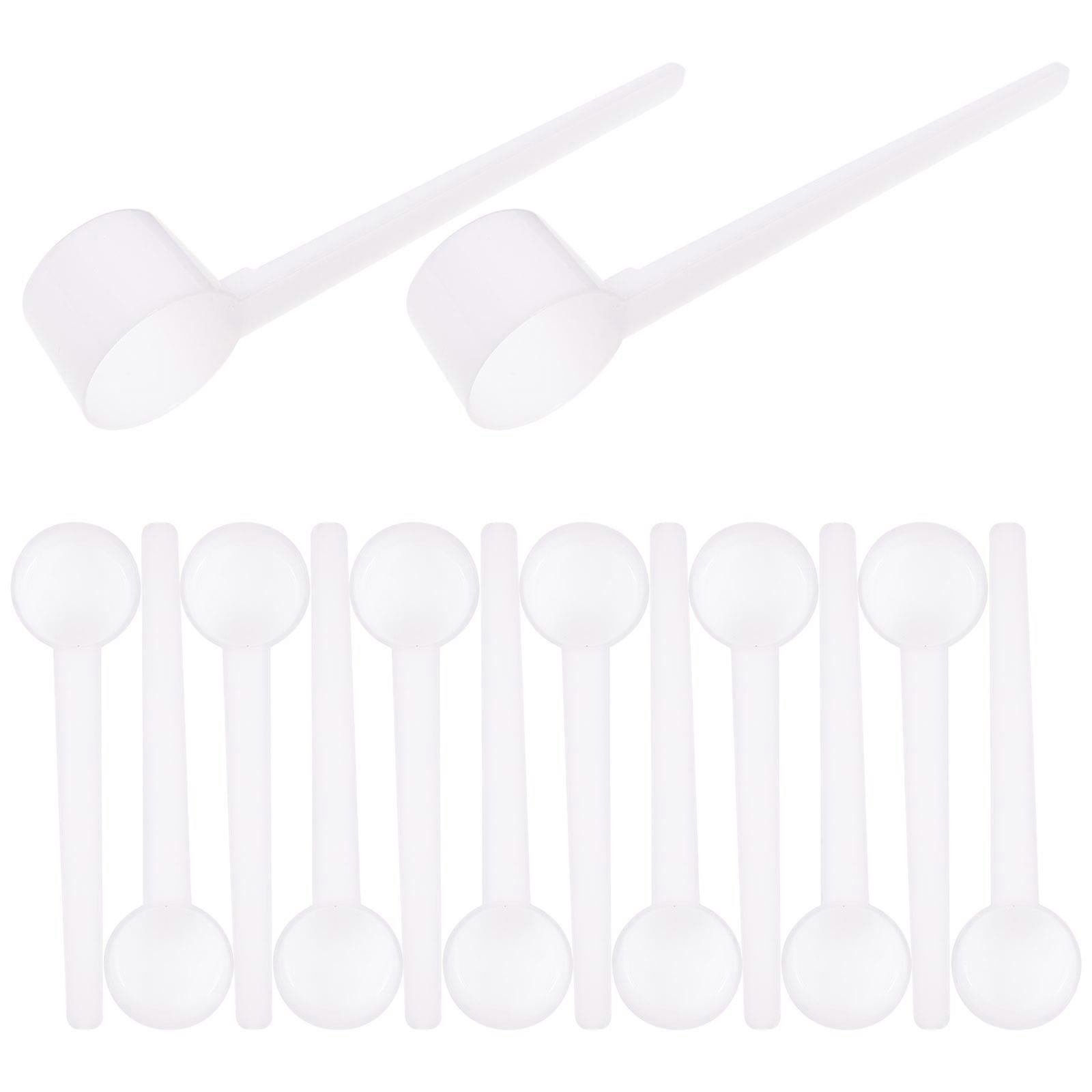 Plastic Measuring Spoon for Kitchen Use White Food Safety Material 5g Compatible Scoops