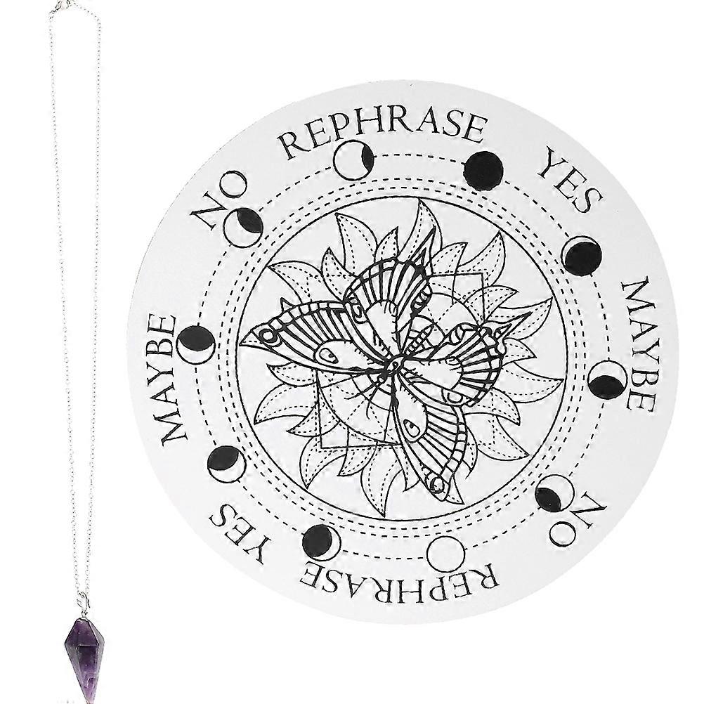 Dowsing Pendulums Board Square Wood Text Descriptions Room Decoration Reliable Structure 1Set