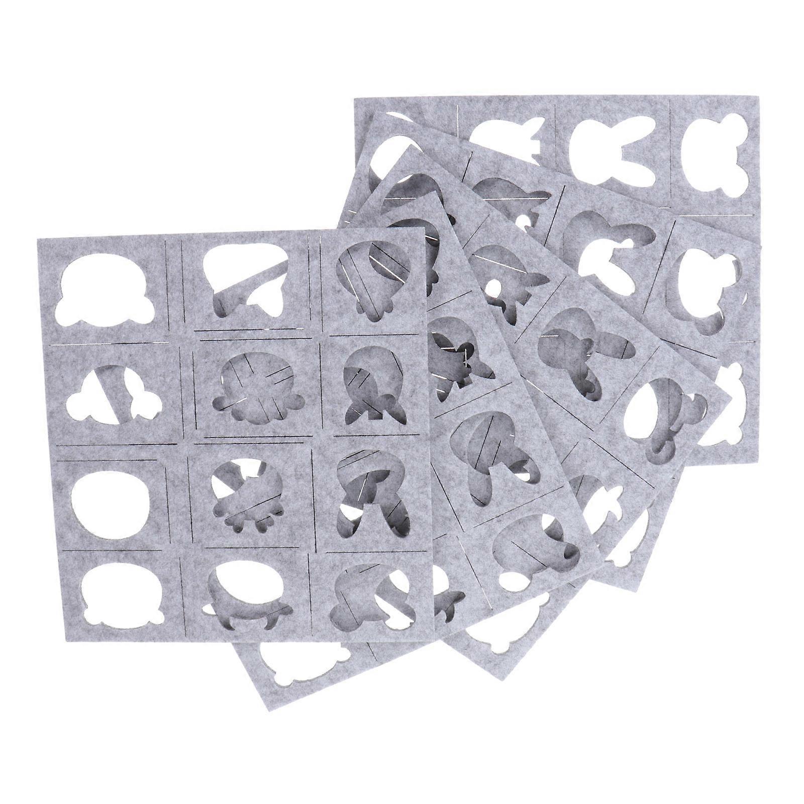 Grey Wool Felt Stencil for DIY Craft Use with Durable and Various Patterns