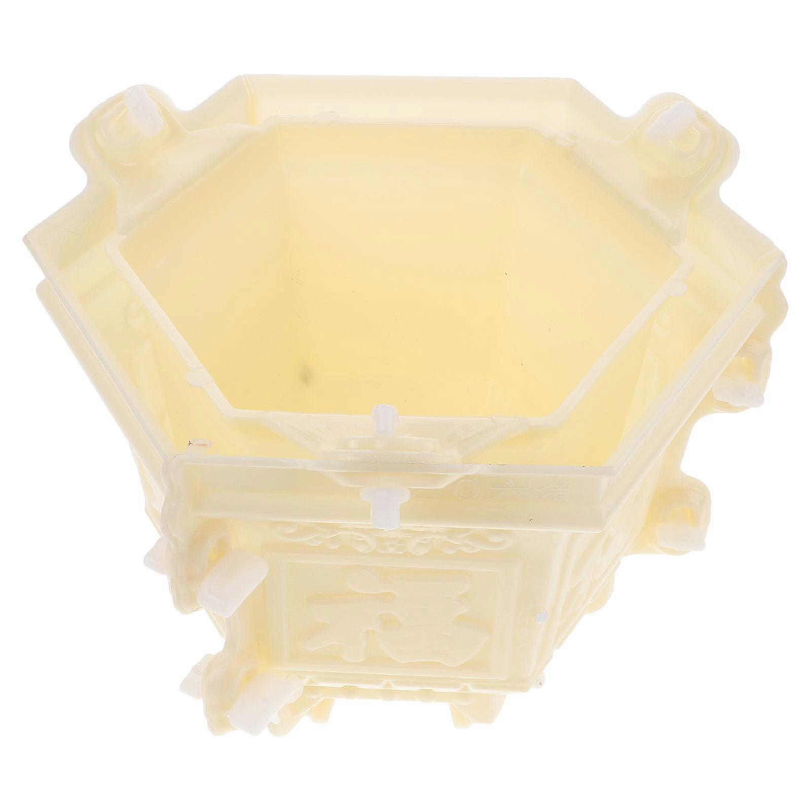 Concrete Planter Molds Diy Flower Pot Mold Handicraft Creation Reusable Abs Material 8.9×8.9×7.9In 1Set