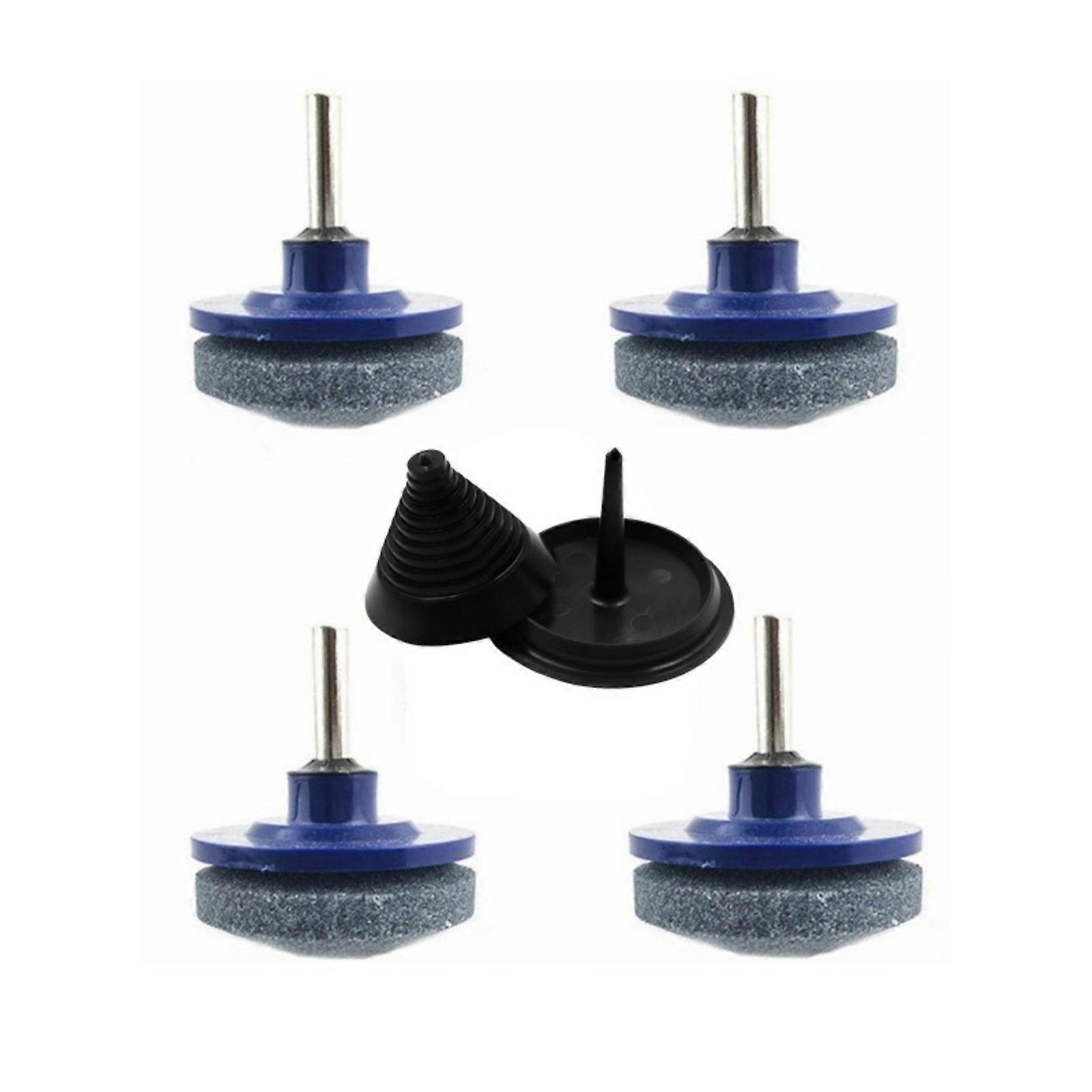 4PCS Drill Powered Lawn Mower Blade Sharpener Kit With Balancing Tool Trimmer Sharpener For Precise Blade Maintenance Multicolor