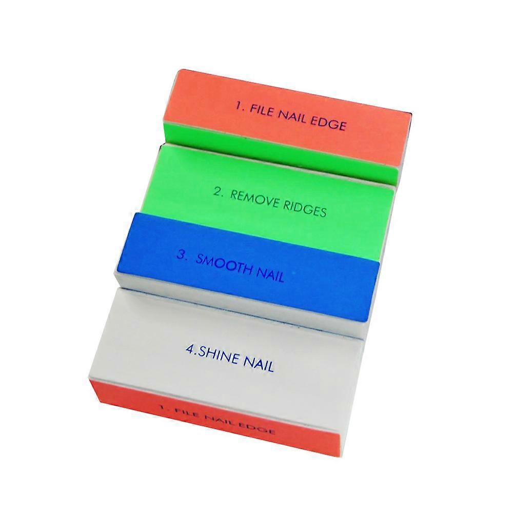 Nail Art Buffer File with Sponge and Sandpaper for Manicure Pedicure 12pcs