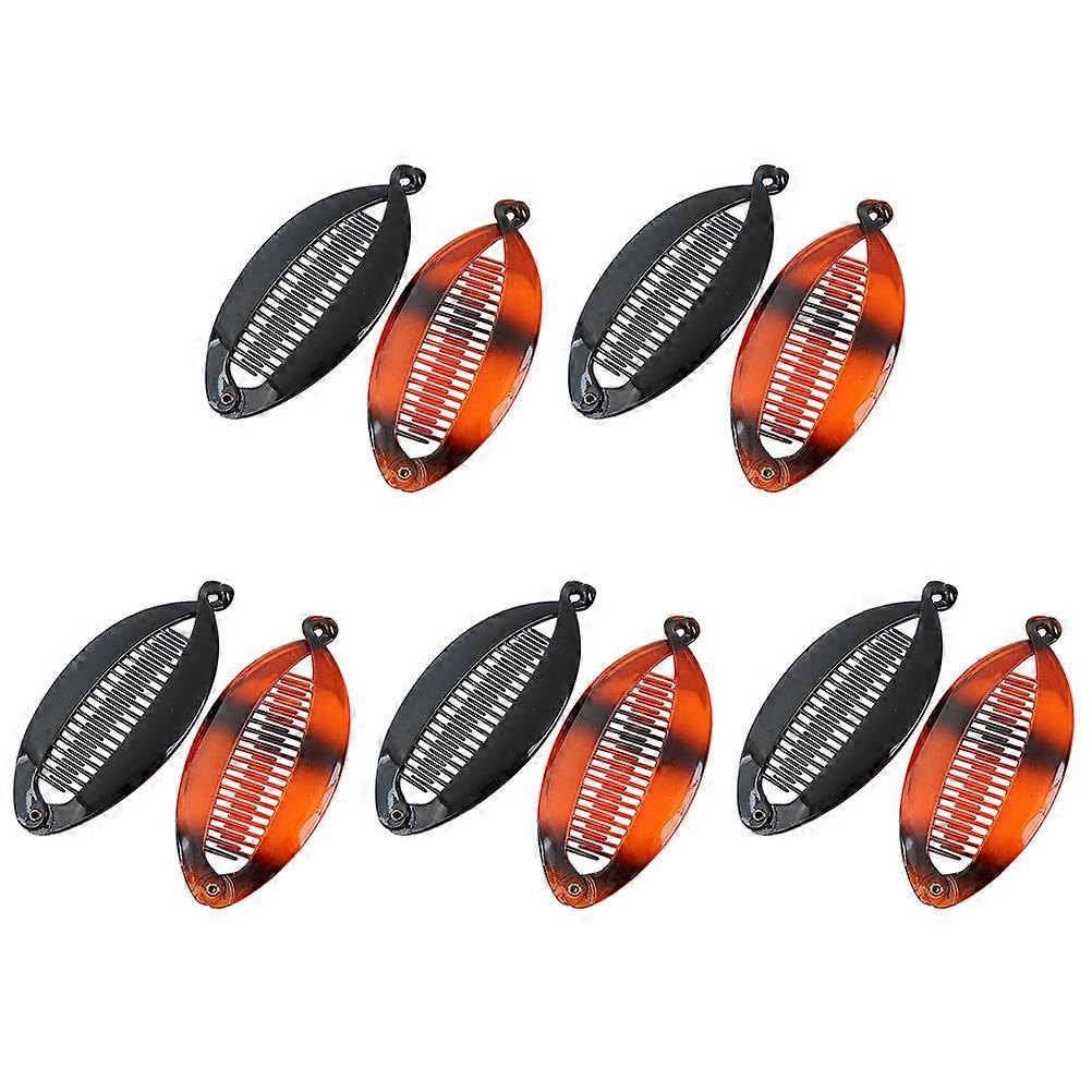 Fish Shape Hair Clips 10pcs Assorted Color Banana Ponytail Holders for Decoration ABS Material Durable and Use