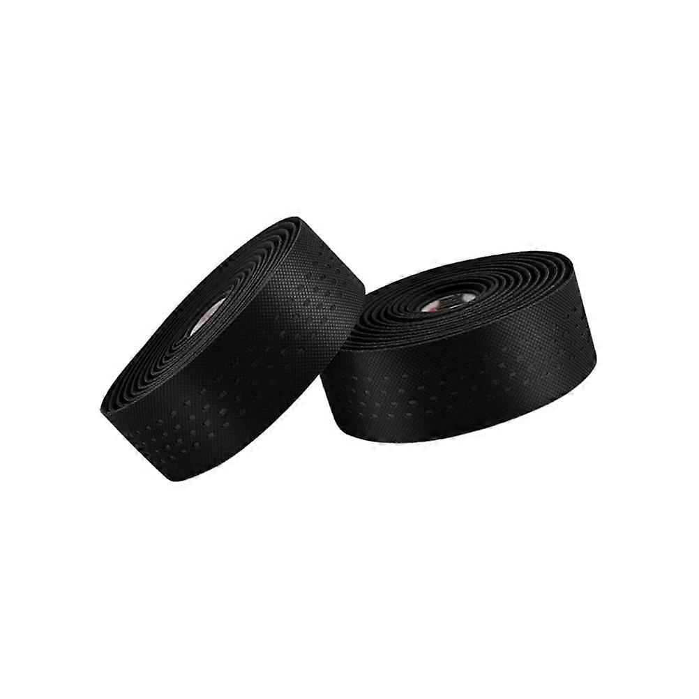 Black PU Bike Handlebar Tape AntiVibration Wrap for Road Bikes with NonSlip Sweat Proof Design 1 Pair
