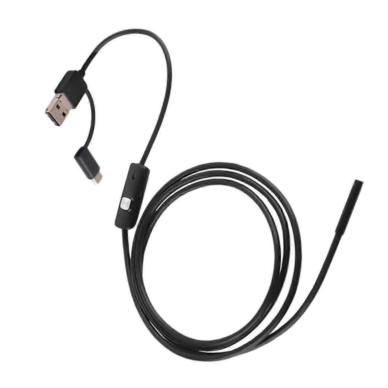 1piece endoscopic camera with cable, inspection camera for precise diagnosis in pipes and machinery, compatible with smartphones and PCs.