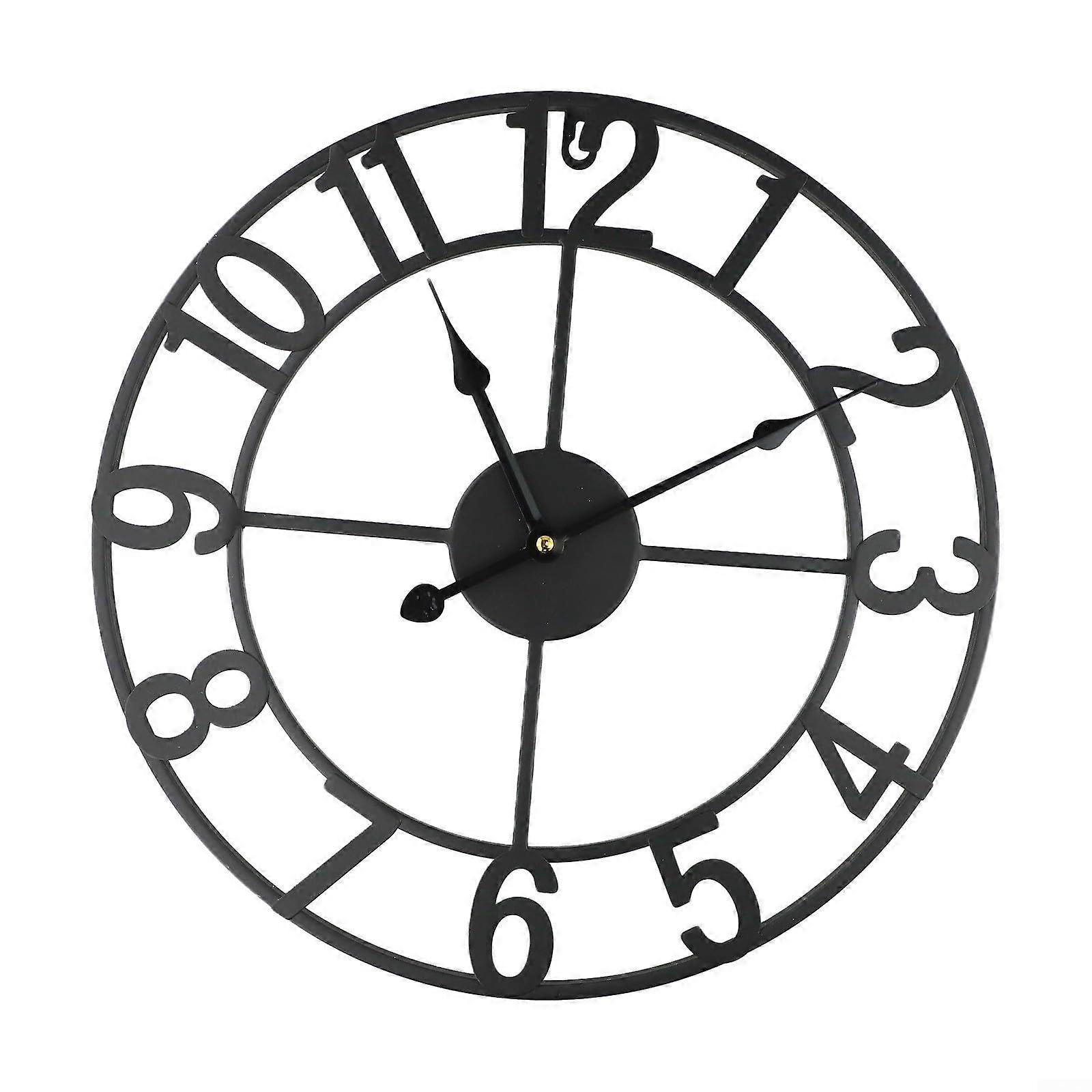 Charming vintagestyle metal wall clock for garden decoration (E)