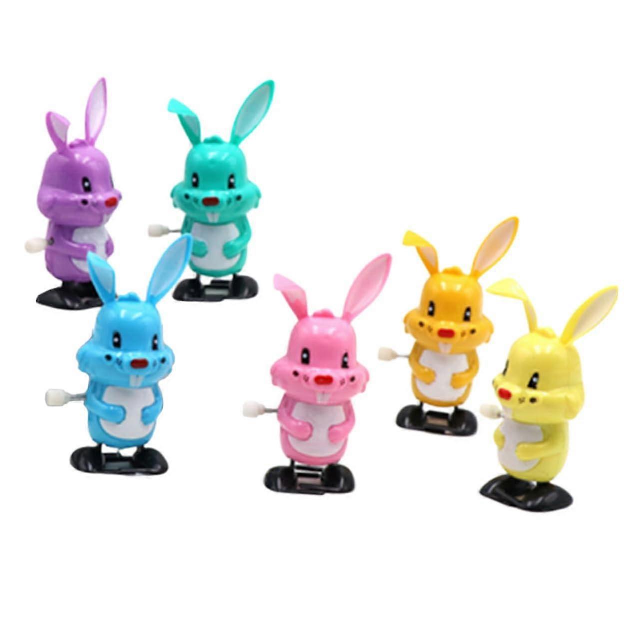 12个装复活节兔子发条玩具,创意卡通包装玩具,趣味十足,适合幼儿,锻炼运动和手眼协调能力