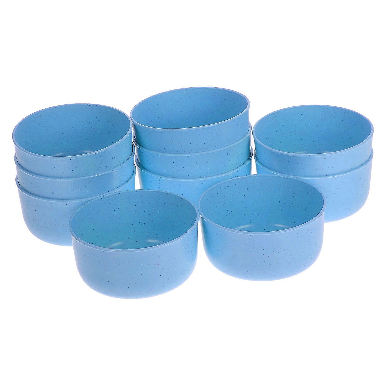 Japanese Bowl for Serving Soups and Rice Reusable Bowls in Blue Color for Home Use Multipurpose Kitchen Accessories 10pcs
