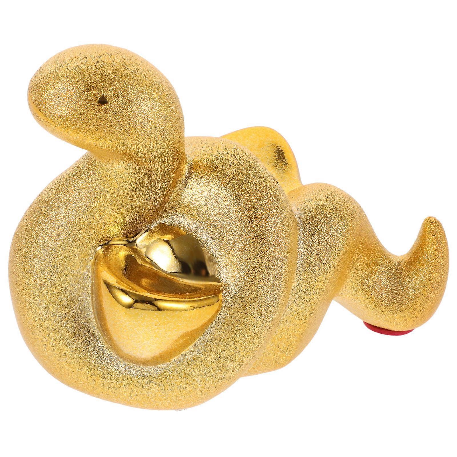 Ceramic Snake Piggy Bank | Adorable Coin Bank for Year of the Snake | Unique Money Saving Box | Elegant Decorative Snake Statue for Prosperity