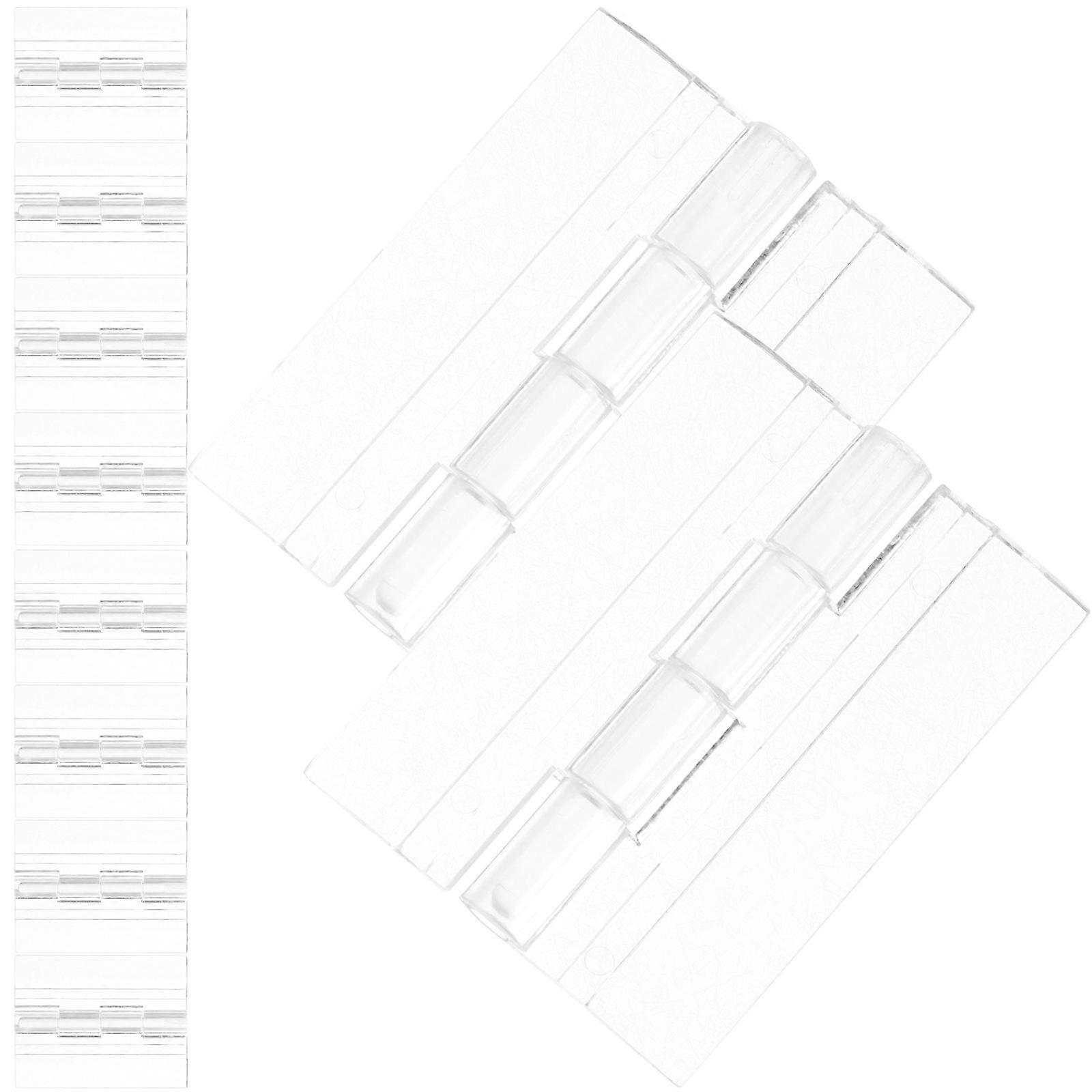 Durable Transparent Acrylic Hinges Folding Function for Cabinet Doors 10Pcs
