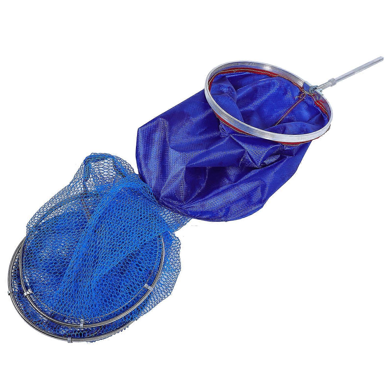 Collapsible Fishing Net Large Blue Round Fish Catching Outdoor Activities 1Set