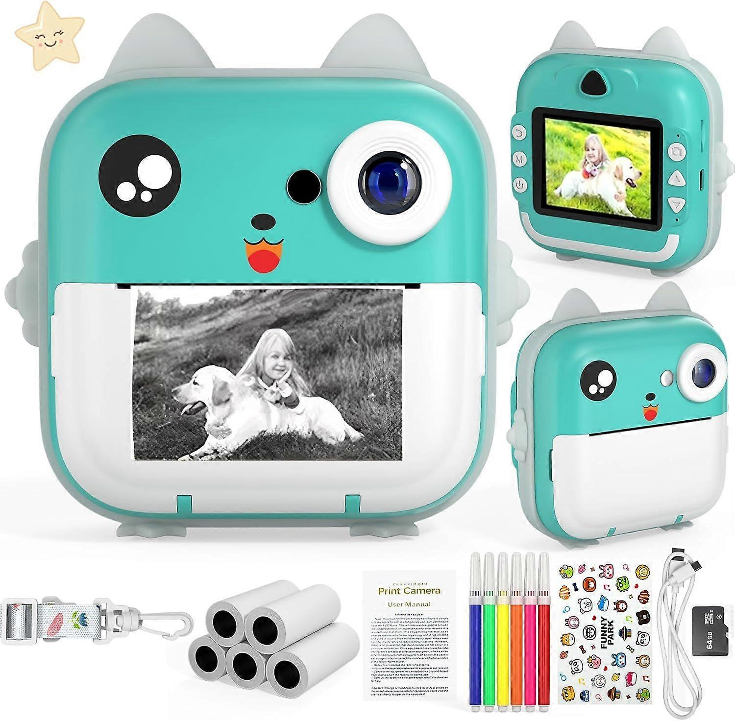 2025 Newest Kids Camera Instant Print, Christmas Birthday Gift for Boys and