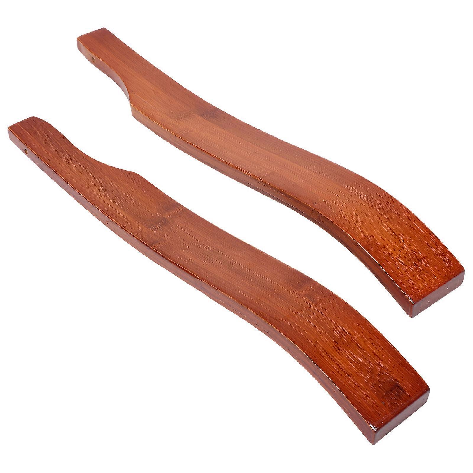 Ergonomic Bamboo Armrest Cushions for Chair Light Brown Gaming and Portable and 1 Pair