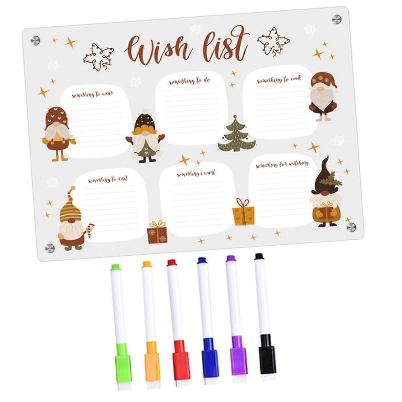 Magnetic Refrigerator Planner Board - Dry Erase, Reusable, Transparent Writing Surface for Weekly Organization and To-Do Lists