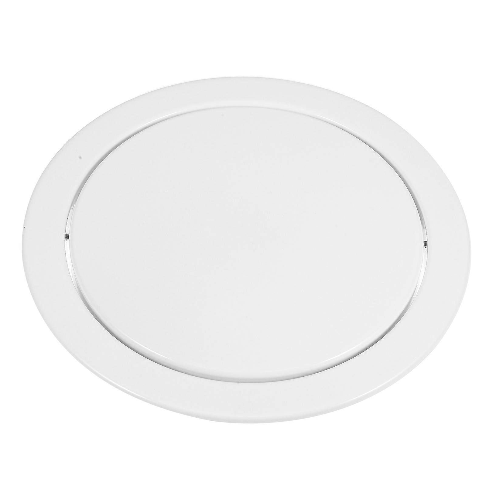 Versatile Round Recessed Counter Top Cover For Kitchen And Bathroom Odor Containment White 1Set