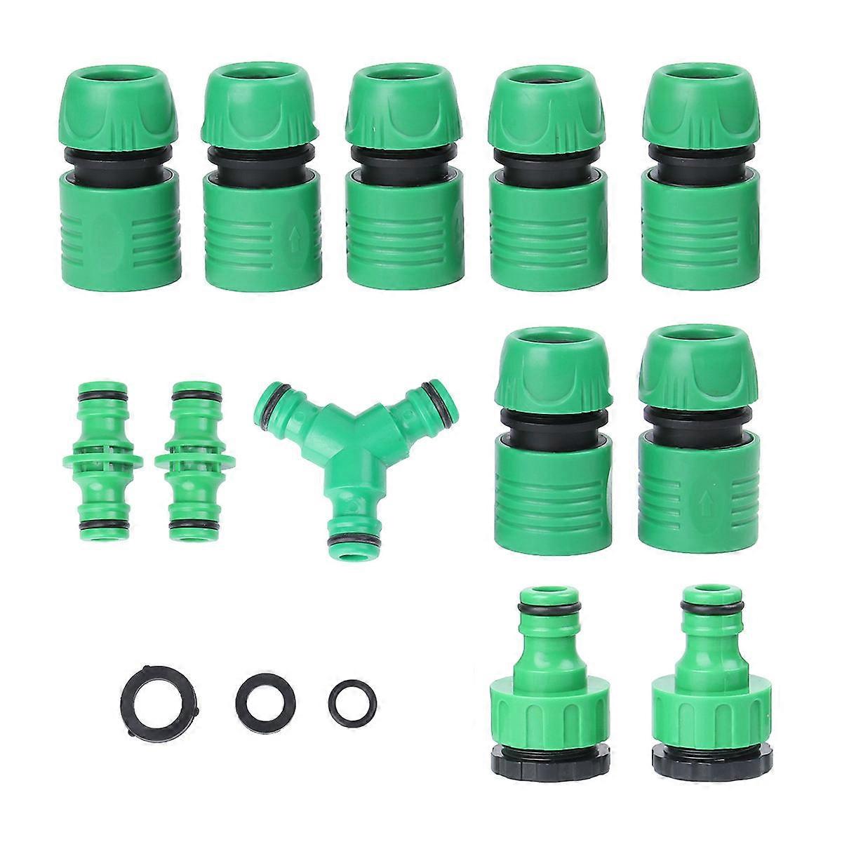 Quick Release Hose Connector Set Plastic Straight Y Type Tee 39Pcs