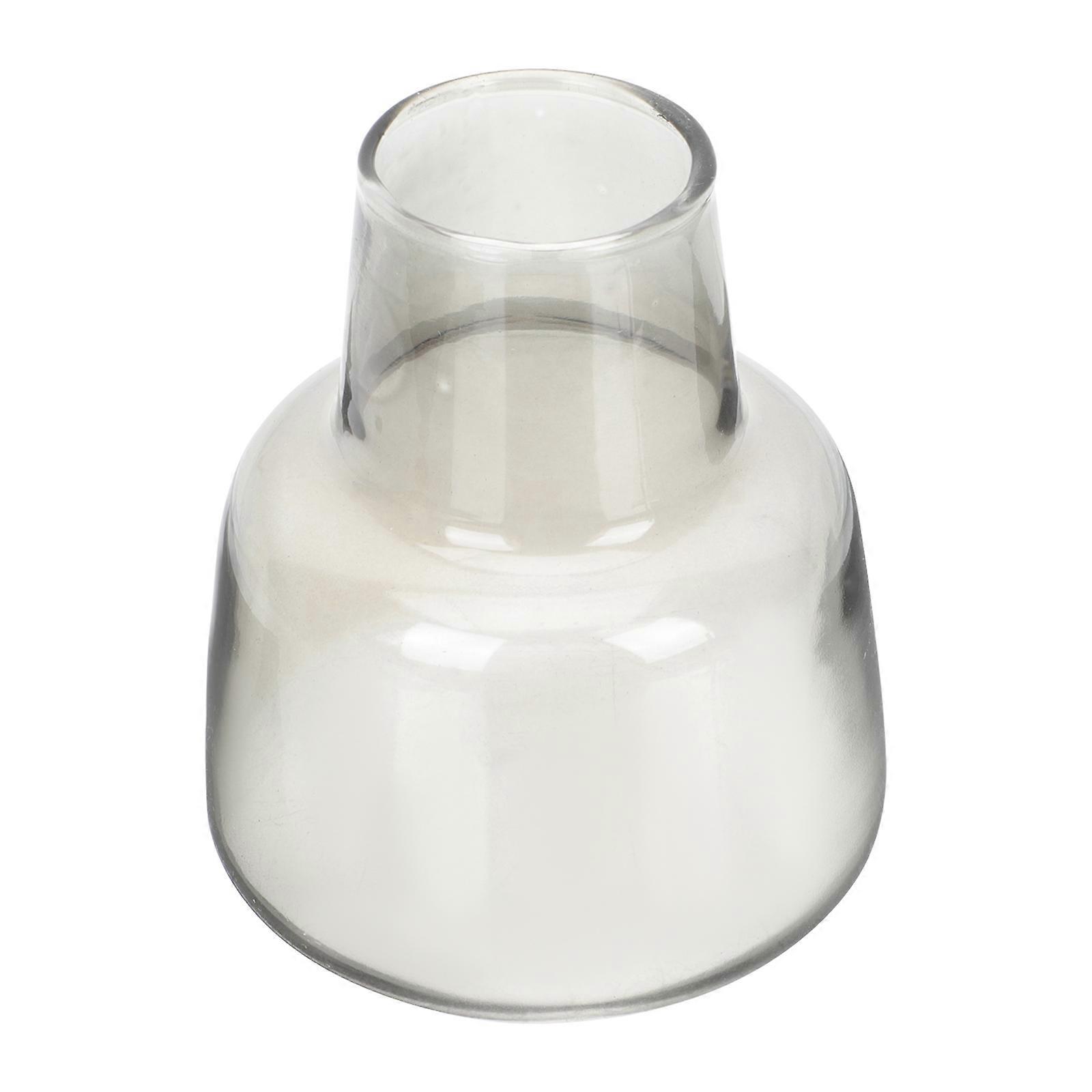 Gray Glass Vase for Hydroponic Plants – Decorative Flower Container for Home, Office, and Garden Use – Elegant High End Glass Craft for Creative