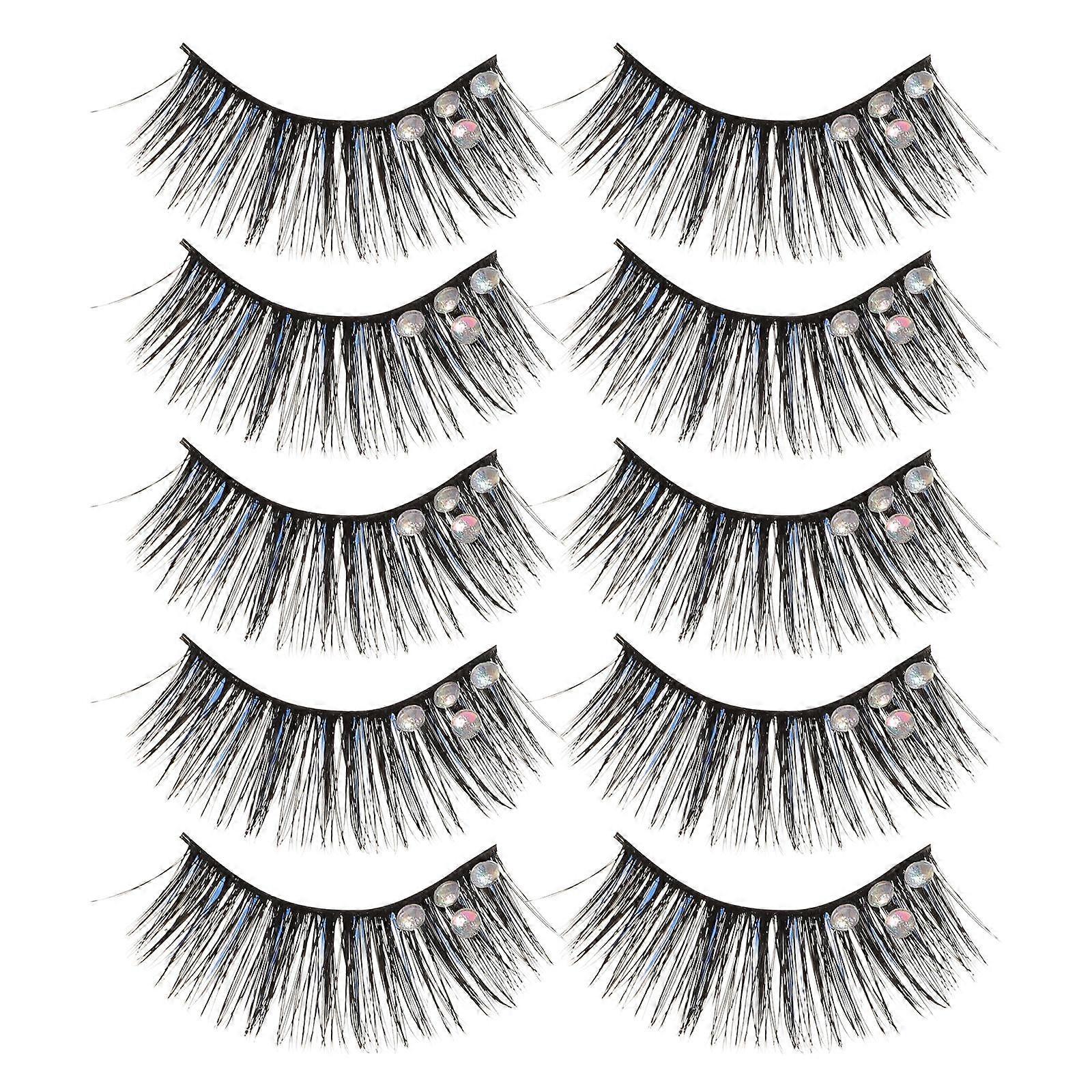 Strip Eyelashes 5 Pairs Eye Enhancement For Parties Natural Look Curled Lightweight